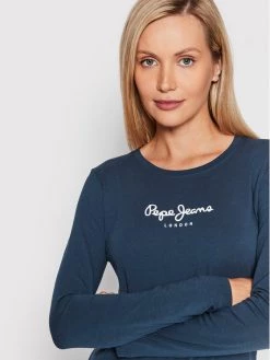 Pepe Jeans Γυναίκες Μπλουζάκια Μπλουζάκι New Virginia PL505203 Σκούρο μπλε Slim Fit -Pepe Jeans Κατάστημα unnamed file 100