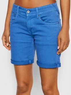 Pepe Jeans Γυναίκες Τζιν Σορτς Τζιν σορτσάκια Poppy PL800802 Μπλε Regular Fit