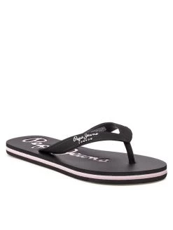 Pepe Jeans Γυναίκες Σαγιονάρες Bay Beach Brand W PLS70124 Μαύρο