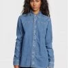 Pepe Jeans Γυναίκες Casual Πουκάμισα Τζιν πουκάμισο Danie PL304392 Μπλε Regular Fit