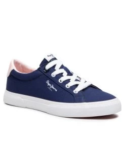 Pepe Jeans Γυναίκες Κοντά Sneakers Πάνινα παπούτσια Kenton Bass PLS31169 Σκούρο μπλε