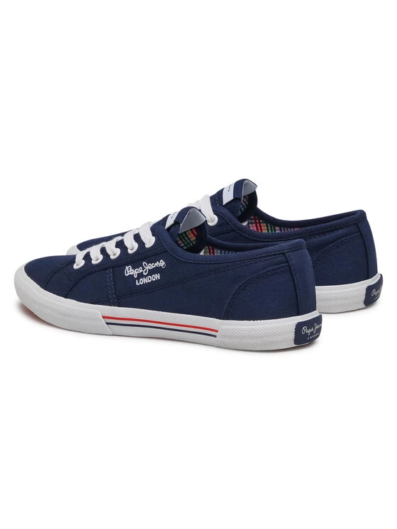 Pepe Jeans Γυναίκες Κοντά Sneakers Πάνινα παπούτσια Aberlady Ecobass PLS31193 Σκούρο μπλε 3 Pepe Jeans Γυναίκες Κοντά Sneakers Πάνινα παπούτσια Aberlady Ecobass PLS31193 Σκούρο μπλε - Image 3