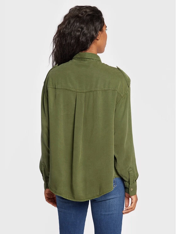 Pepe Jeans Γυναίκες Casual Πουκάμισα Πουκάμισο Nina PL304366 Πράσινο Regular Fit 3 Pepe Jeans Γυναίκες Casual Πουκάμισα Πουκάμισο Nina PL304366 Πράσινο Regular Fit - Image 3