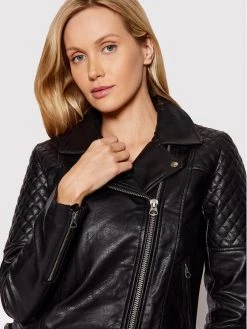 Pepe Jeans Γυναίκες Δερμάτινα Μπουφάν Μπουφάν δερμάτινο Astrid PL402067 Μαύρο Regular Fit -Pepe Jeans Κατάστημα unnamed file 143