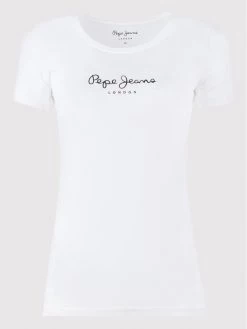 Pepe Jeans Γυναίκες T-shirts T-Shirt PL502711 Λευκό Slim Fit -Pepe Jeans Κατάστημα unnamed file 150