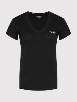 Pepe Jeans Γυναίκες T-shirts T-Shirt Bleu PL505053 Μαύρο Slim Fit -Pepe Jeans Κατάστημα unnamed file 1507