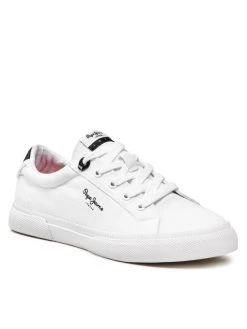 Pepe Jeans Γυναίκες Sneakers Πάνινα παπούτσια Kenton Basic Woman PLS30990 Λευκό