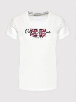 Pepe Jeans Γυναίκες T-shirts T-Shirt Zaidras PL504965 Λευκό Regular Fit -Pepe Jeans Κατάστημα unnamed file 1679