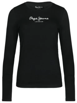 Pepe Jeans Γυναίκες Μπλουζάκια Μπλουζάκι New Virginia PL502755 Μαύρο Slim Fit -Pepe Jeans Κατάστημα unnamed file 1738