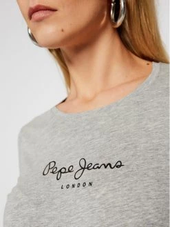 Pepe Jeans Γυναίκες Μπλουζάκια Μπλουζάκι New Virginia PL502755 Γκρι Slim Fit -Pepe Jeans Κατάστημα unnamed file 1747