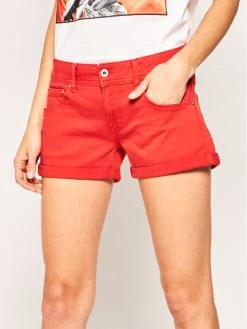 Pepe Jeans Γυναίκες Τζιν Σορτς Τζιν σορτσάκια Siouxie PL800685 Πορτοκαλί Regular Fit