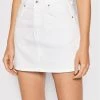 Pepe Jeans Γυναίκες Mini Φούστα τζιν Rachel PL900979 Λευκό Regular Fit