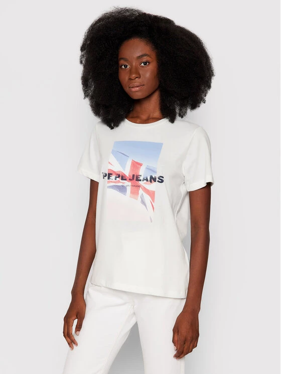 Pepe Jeans Γυναίκες T-shirts T-Shirt Belen PL504977 Λευκό Regular Fit 1 Pepe Jeans Γυναίκες T-shirts T-Shirt Belen PL504977 Λευκό Regular Fit