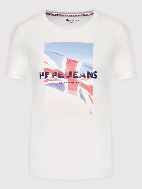 Pepe Jeans Γυναίκες T-shirts T-Shirt Belen PL504977 Λευκό Regular Fit 5 Pepe Jeans Γυναίκες T-shirts T-Shirt Belen PL504977 Λευκό Regular Fit - Image 5