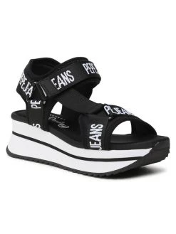 Pepe Jeans Γυναίκες Σανδάλια Fuji Pepe PLS90505 Μαύρο