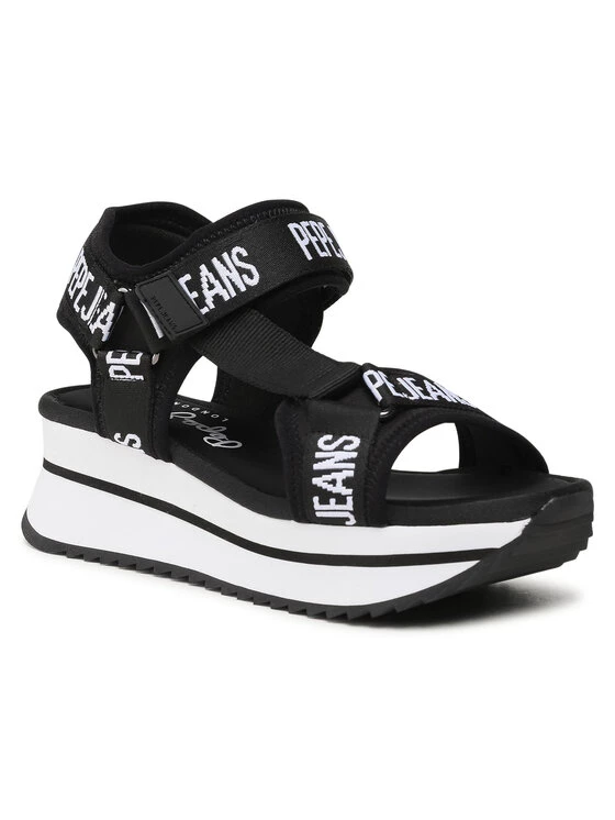 Pepe Jeans Γυναίκες Σανδάλια Fuji Pepe PLS90505 Μαύρο 1 Pepe Jeans Γυναίκες Σανδάλια Fuji Pepe PLS90505 Μαύρο
