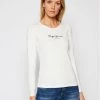 Pepe Jeans Γυναίκες Μπλουζάκια Μπλουζάκι New Virginia PL502755 Λευκό Slim Fit