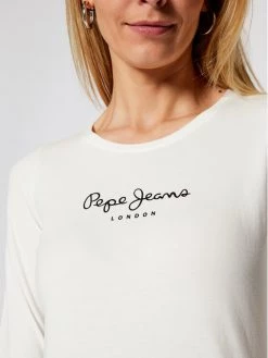 Pepe Jeans Γυναίκες Μπλουζάκια Μπλουζάκι New Virginia PL502755 Λευκό Slim Fit -Pepe Jeans Κατάστημα unnamed file 1833