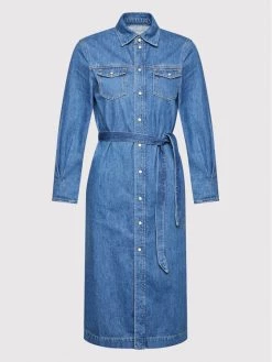 Pepe Jeans Γυναίκες Φορέματα σε Στυλ Πουκάμισο & Σεμιζιέ Φόρεμα τζιν Scarlett PL952996 Μπλε Regular Fit -Pepe Jeans Κατάστημα unnamed file 191