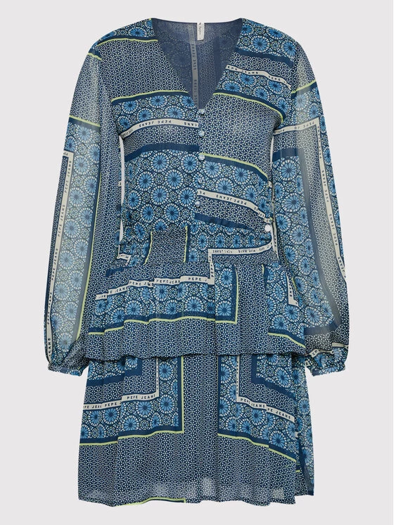 Pepe Jeans Γυναίκες Καθημερινά Φορέματα Φόρεμα καθημερινό Megan PL953001 Μπλε Regular Fit 5 Pepe Jeans Γυναίκες Καθημερινά Φορέματα Φόρεμα καθημερινό Megan PL953001 Μπλε Regular Fit - Image 5