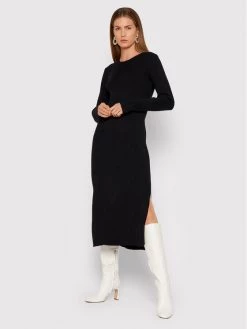 Pepe Jeans Γυναίκες Πλεκτά Φορέματα Φόρεμα υφασμάτινο Paola PL701834 Μαύρο Slim Fit