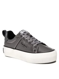 Pepe Jeans Γυναίκες Αθλητικά Ottis W Metallic PLS31412 Ασημί