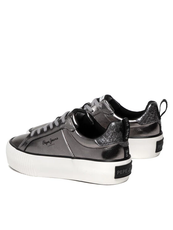 Pepe Jeans Γυναίκες Αθλητικά Ottis W Metallic PLS31412 Ασημί 3 Pepe Jeans Γυναίκες Αθλητικά Ottis W Metallic PLS31412 Ασημί - Image 3