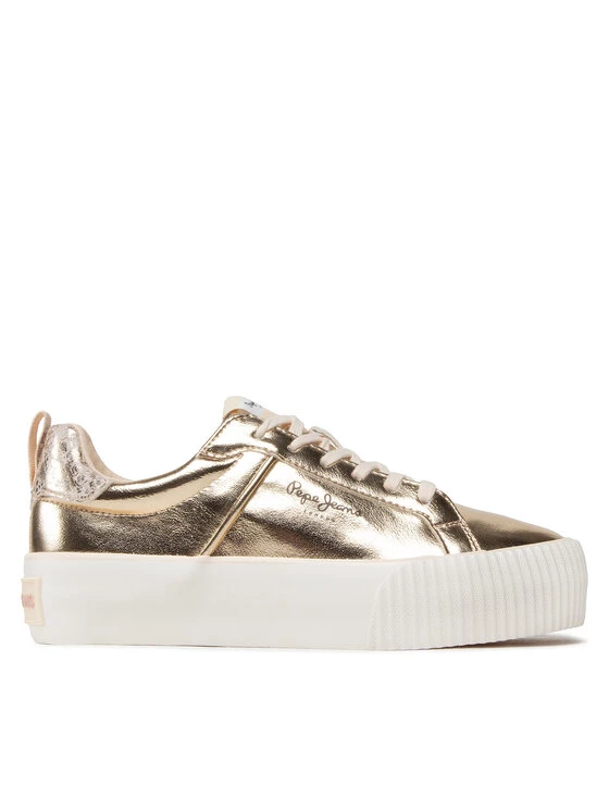 Pepe Jeans Γυναίκες Αθλητικά Ottis W Metallic PLS31412 Χρυσό 2 Pepe Jeans Γυναίκες Αθλητικά Ottis W Metallic PLS31412 Χρυσό - Image 2