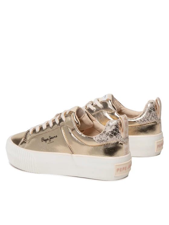 Pepe Jeans Γυναίκες Αθλητικά Ottis W Metallic PLS31412 Χρυσό 3 Pepe Jeans Γυναίκες Αθλητικά Ottis W Metallic PLS31412 Χρυσό - Image 3