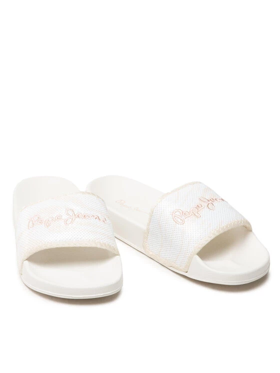 Pepe Jeans Γυναίκες Παντόφλες Slider Zebra PLS70106 Λευκό 5 Pepe Jeans Γυναίκες Παντόφλες Slider Zebra PLS70106 Λευκό - Image 5