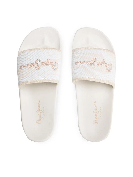 Pepe Jeans Γυναίκες Παντόφλες Slider Zebra PLS70106 Λευκό 6 Pepe Jeans Γυναίκες Παντόφλες Slider Zebra PLS70106 Λευκό - Image 6