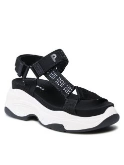 Pepe Jeans Γυναίκες Σανδάλια Grub Logo PLS90566 Μαύρο