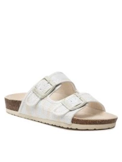 Pepe Jeans Γυναίκες Παντόφλες Oban Zebra PLS90562 Λευκό