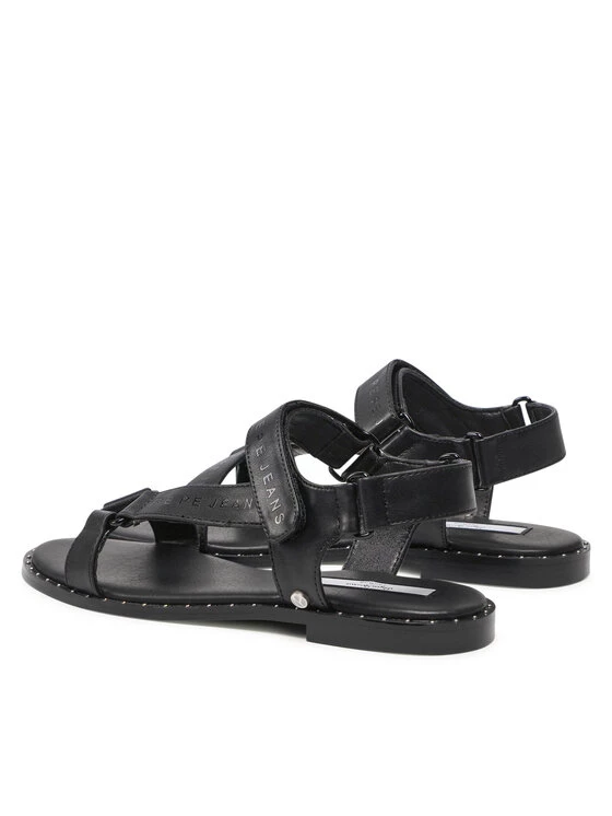 Pepe Jeans Γυναίκες Σανδάλια Hayes Logo PLS90546 Μαύρο 3 Pepe Jeans Γυναίκες Σανδάλια Hayes Logo PLS90546 Μαύρο - Image 3