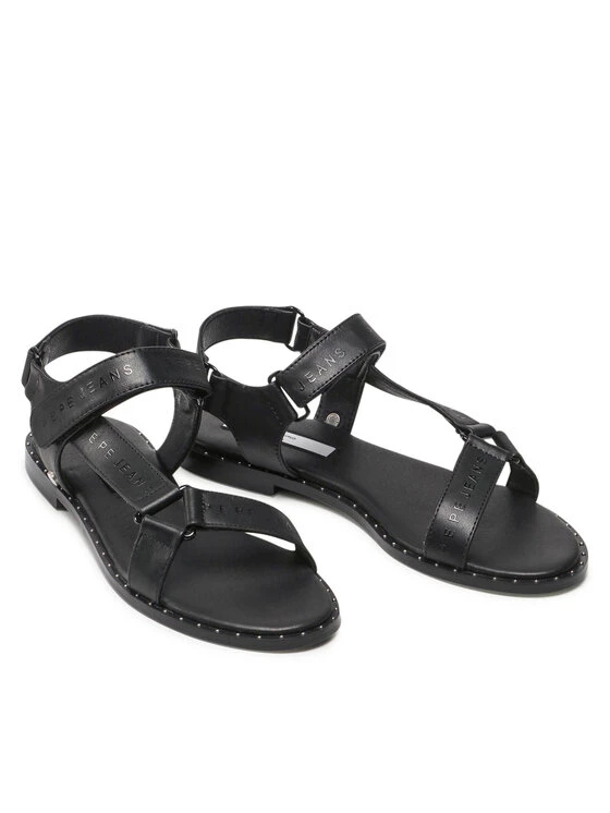 Pepe Jeans Γυναίκες Σανδάλια Hayes Logo PLS90546 Μαύρο 5 Pepe Jeans Γυναίκες Σανδάλια Hayes Logo PLS90546 Μαύρο - Image 5