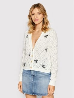 Pepe Jeans Γυναίκες Ζακέτες Ζακέτα Pinna PL701849 Λευκό Regular Fit