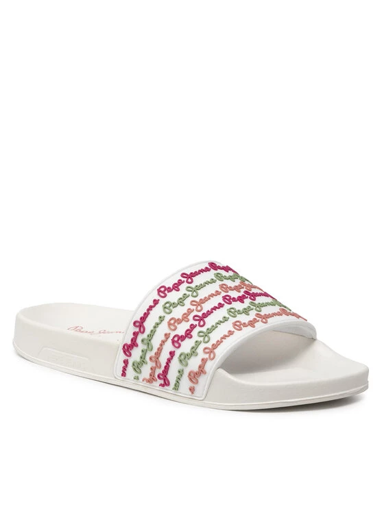 Pepe Jeans Γυναίκες Παντόφλες Slider Colors PLS70110 Λευκό 1 Pepe Jeans Γυναίκες Παντόφλες Slider Colors PLS70110 Λευκό