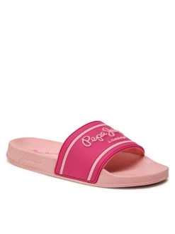 Pepe Jeans Γυναίκες Παντόφλες Slider Logo Woman PLS70112 Ροζ