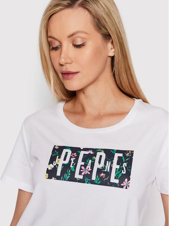 Pepe Jeans Γυναίκες T-shirts T-Shirt Patsy PL505218 Λευκό Regular Fit 4 Pepe Jeans Γυναίκες T-shirts T-Shirt Patsy PL505218 Λευκό Regular Fit - Image 4