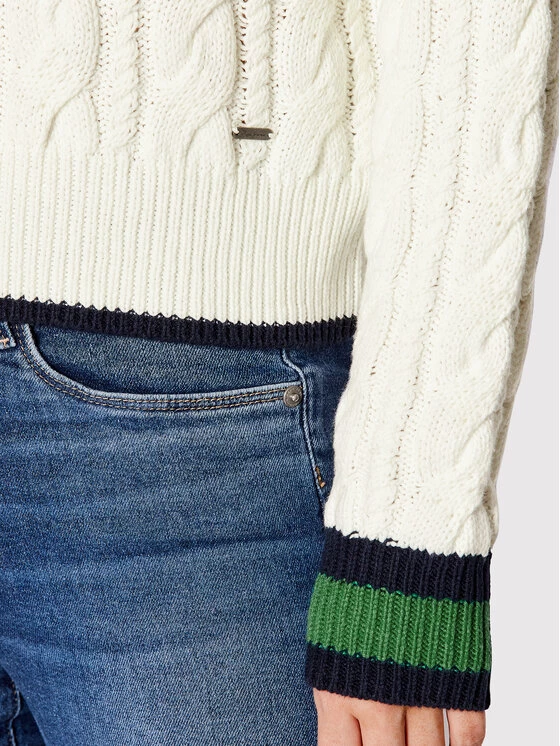 Pepe Jeans Γυναίκες Πουλόβερ Beau PL701865 Λευκό Regular Fit 4 Pepe Jeans Γυναίκες Πουλόβερ Beau PL701865 Λευκό Regular Fit - Image 4