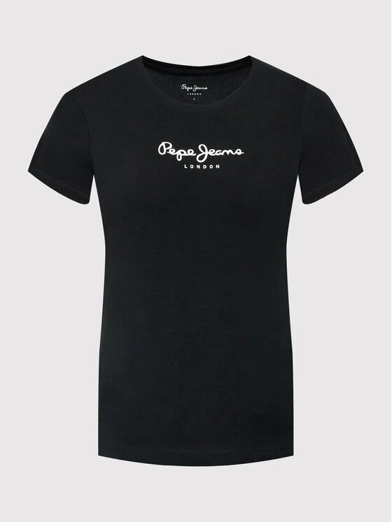 Pepe Jeans Γυναίκες T-shirts T-Shirt New Virginia PL505202 Μαύρο Slim Fit 5 Pepe Jeans Γυναίκες T-shirts T-Shirt New Virginia PL505202 Μαύρο Slim Fit - Image 5