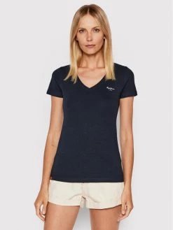 Pepe Jeans Γυναίκες T-shirts T-Shirt Violette PL505067 Σκούρο μπλε Slim Fit