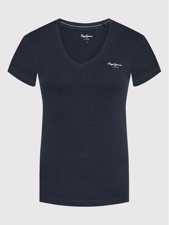 Pepe Jeans Γυναίκες T-shirts T-Shirt Violette PL505067 Σκούρο μπλε Slim Fit 5 Pepe Jeans Γυναίκες T-shirts T-Shirt Violette PL505067 Σκούρο μπλε Slim Fit - Image 5