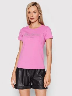 Pepe Jeans Γυναίκες T-shirts T-Shirt Beatrice PL504434 Ροζ Regular Fit