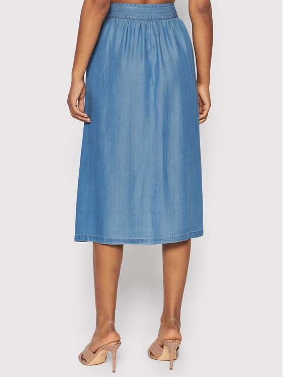 Pepe Jeans Γυναίκες Φούστα Midi Denim PL900977 Μπλε Regular Fit 3 Pepe Jeans Γυναίκες Φούστα Midi Denim PL900977 Μπλε Regular Fit - Image 3