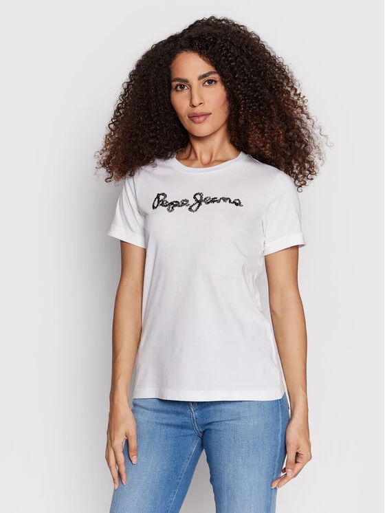 Pepe Jeans Γυναίκες T-shirts T-Shirt Babette PL505122 Λευκό Regular Fit 1 Pepe Jeans Γυναίκες T-shirts T-Shirt Babette PL505122 Λευκό Regular Fit