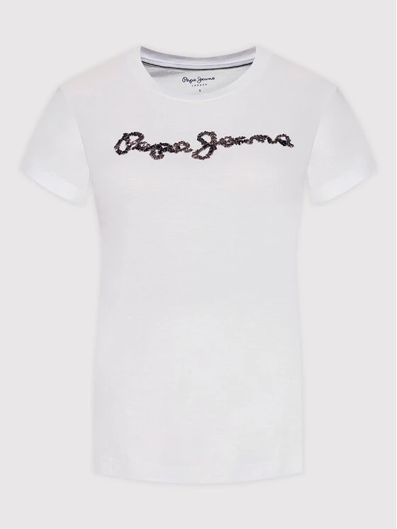 Pepe Jeans Γυναίκες T-shirts T-Shirt Babette PL505122 Λευκό Regular Fit 5 Pepe Jeans Γυναίκες T-shirts T-Shirt Babette PL505122 Λευκό Regular Fit - Image 5