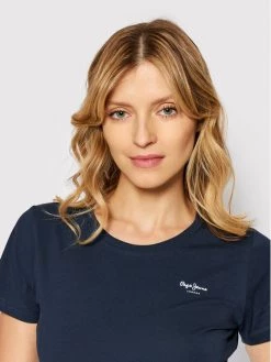 Pepe Jeans Γυναίκες T-shirts T-Shirt Bellrose PL505051 Σκούρο μπλε Slim Fit -Pepe Jeans Κατάστημα unnamed file 3022