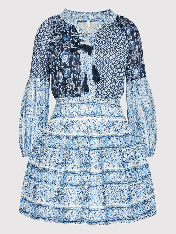 Pepe Jeans Γυναίκες Καλοκαιρινά Φορέματα Φόρεμα καλοκαιρινό Jess PL953041 Μπλε Regular Fit 5 Pepe Jeans Γυναίκες Καλοκαιρινά Φορέματα Φόρεμα καλοκαιρινό Jess PL953041 Μπλε Regular Fit - Image 5