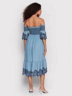 Pepe Jeans Γυναίκες Καλοκαιρινά Φορέματα Φόρεμα καλοκαιρινό Libby PL953032 Μπλε Regular Fit -Pepe Jeans Κατάστημα unnamed file 3076